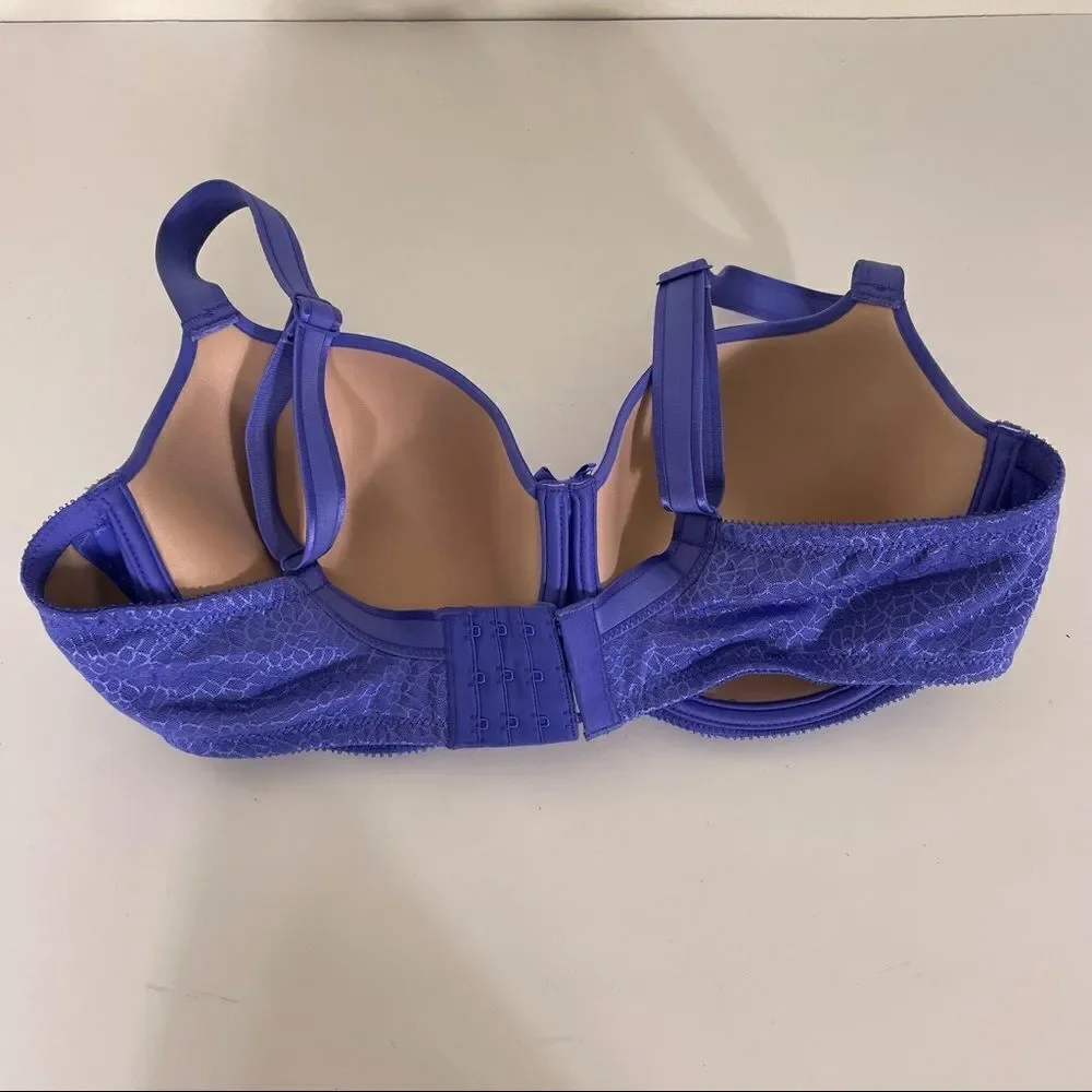 Chantelle Purple Flower Print‎ Lightly Lined Bra 40C